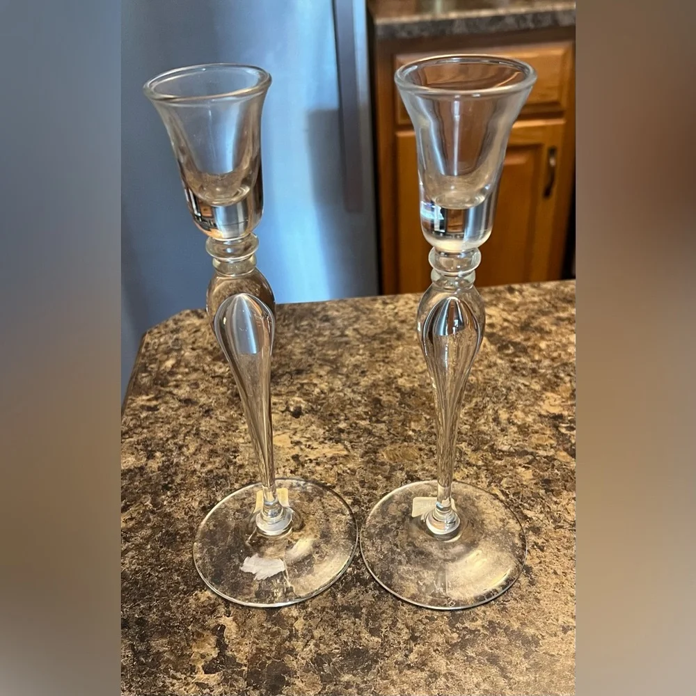Crate & Barrel Classic Teardrop Candleholders